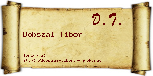 Dobszai Tibor névjegykártya